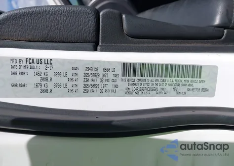 2017 Jeep Grand Cherokee Altitude 4X2 из США, поврежденный, VIN 1C4RJEAG7HC816601